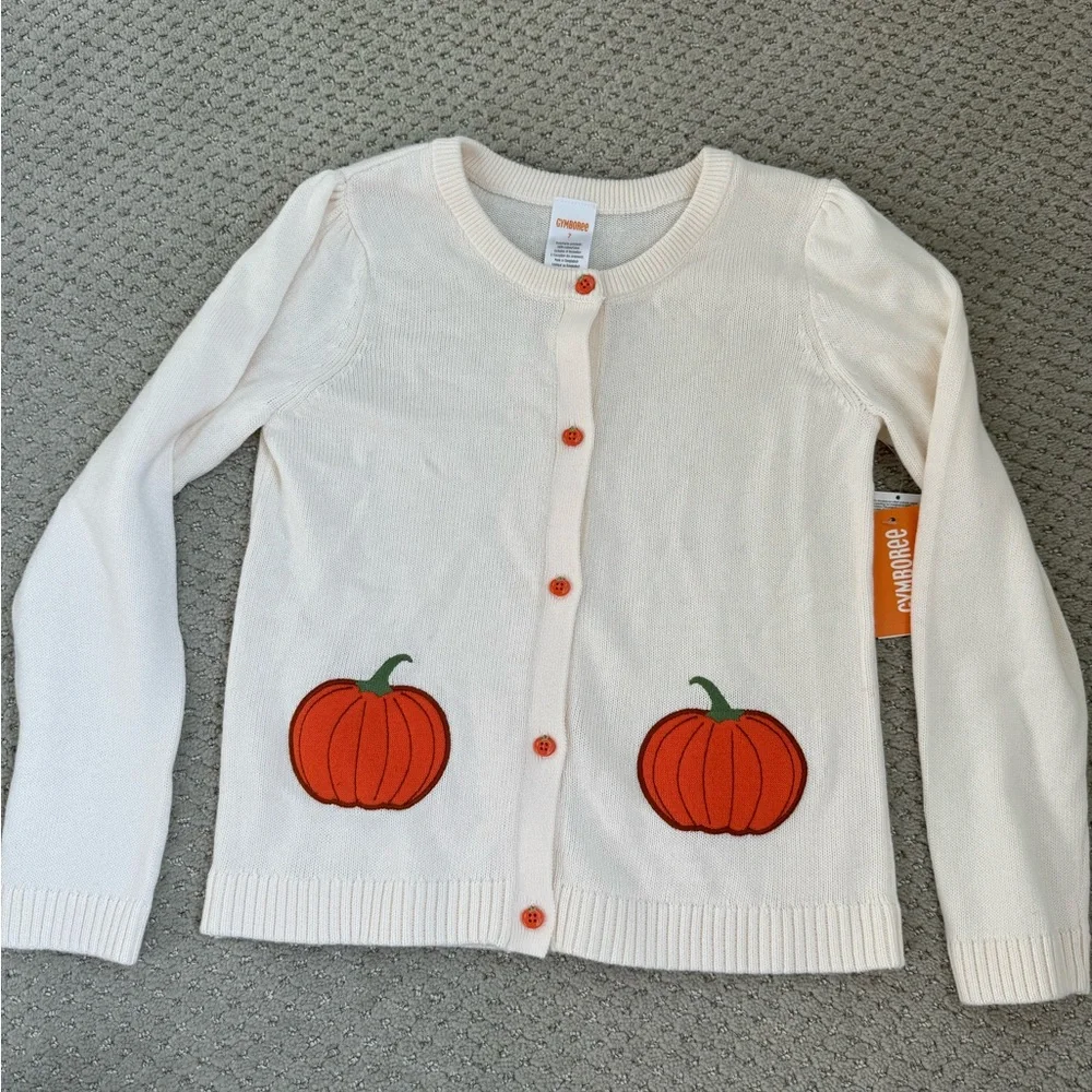 NWT Gymboree Pumpkin Cardigan size 7